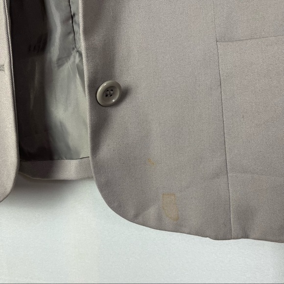 H&M Divided Taupe Gray Two Button Office Blazer 8 - Picture 4 of 4